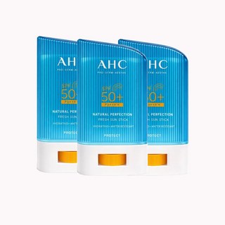 AHC 내추럴 퍼펙션 프레쉬 선스틱 SPF50+ PA++++, 22g, 3개