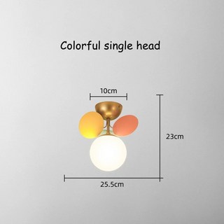 led 방등 SANDYHA 모던 마크론 천장 샹들리에 프로스트 글라스 어린이 방 거실 복도 다채로운 홈 장식, Color single head, 차가운 흰색
