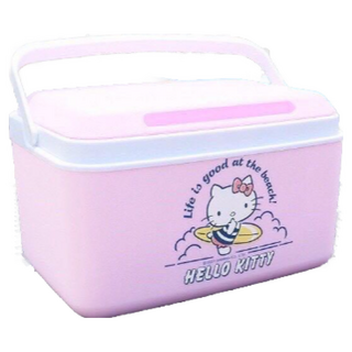 凱蒂貓 Kitty 冰桶 8.0L 露營保冷冰桶 行動冰箱 外出保冰桶 收納保溫箱, 紫色, 8L