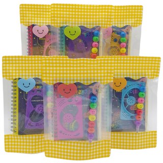 스크래치북+색연필+스티커 어린이집 생일답례품 구디백 6개세트, 6개