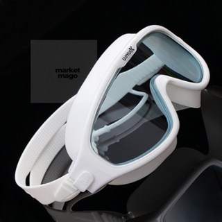 마켓다인 귀마개고글물안경 화이트 와이드귀마개물안경