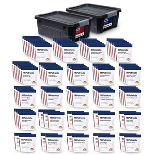 4Patriots 3개월 생존 식량 키트 비상식량 25년보존 192인분 재난 생존 캠핑 하이킹 관세포함