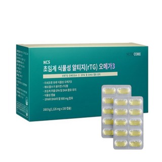 뉴트리코어 NCS 초임계 식물성 알티지 오메가3 + 쇼핑백, 30정, 5개