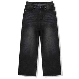 [쿠마르] 샤인 백포켓 우먼 벌룬 와이드 데님 팬츠_흑청 [ULZD_3581]