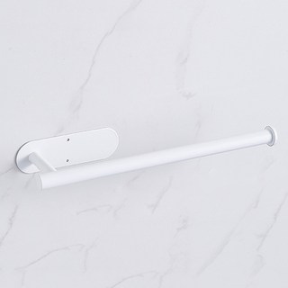 부착식 스텐 롱 키친타올 걸이 정리 홀더 주방 수납 행주 용품, 1개, 화이트