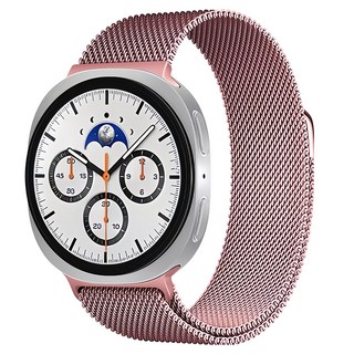 Seefer 밀라노 루프 밴드 마그네틱 조절 슬림 메탈 편직 견고 교체 팔찌 남녀공용 통용사이즈 방수 내구성 강한 스마트워치 스트랩, 장미빨강