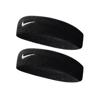 나이키 스우시 클래식 헤어밴드 2P, 2개, 블랙+블랙