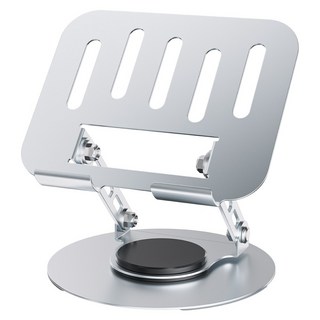 全鋁合金平板手機支架 360旋轉可折疊桌面支架, 銀色, 1個