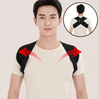 레츠굿 굽은등 어깨 교정기, 1개