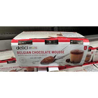 DELICI 比利時 巧克力慕斯 454公克 X 6入 台中小蜜蜂美式賣場代購, 1個, 貨運宅配