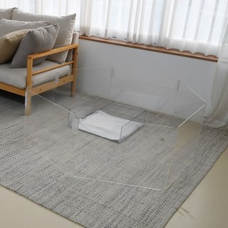 강아지 고양이 애견 울타리 반려동물 펜스 소형 중대형 아크릴 투명 가림막, 반투명, 1개