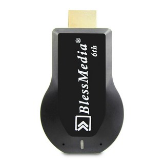 BlessMedia 六代自動雙核無線影音電視棒(附4大好禮), 1套, 黑