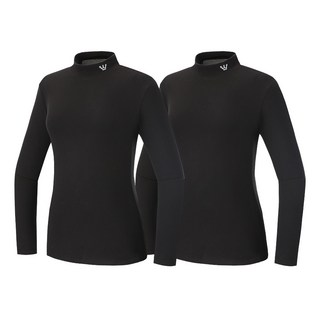 [1+1] 여성 약기모 무지 베이직 웜 터틀넥 SWTWQ03 반목 목폴라 플리스 골프웨어 파크골프 스포츠 등산 티셔츠 가을 겨울