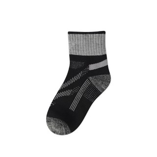 【FAV】短筒襪 美麗諾登山襪【1雙】羊毛襪/保暖襪/止滑/男襪/厚毛圈/女襪/登山襪/透氣襪/台灣製/型號:88, 1個, M-(短筒)止滑-黑灰, 黑灰