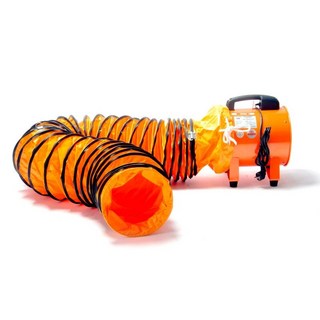 작업용 배풍기 포터블팬 환기팬 산업 제트팬 산업용 환풍기, 1개, 200mm 팬 + 10m 덕트