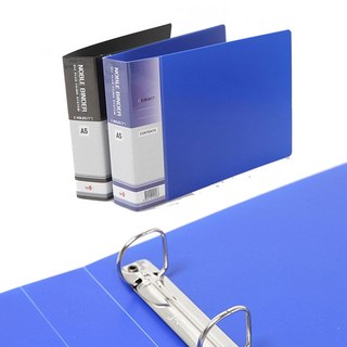 대용량 노블세금철 A5사이즈 3cm, 10개, 선택2)A5 노블2공D링세금철(흑색)