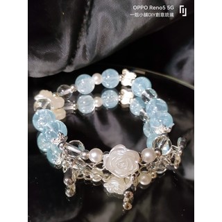 手作串珠手鍊 琉璃珠 花朵造型手鍊