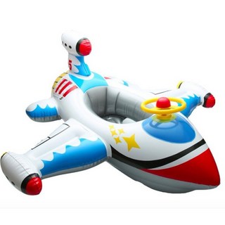 兒童飛機造型坐式加厚泳圈, 1個