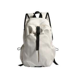 輕便簡約時尚雙肩包 - 小型登山包/大學生書包/戶外旅遊休閒揹包, 白色
