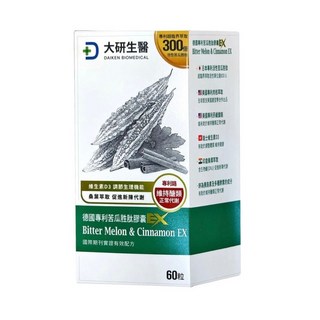 大研生醫 德國專利苦瓜胜肽膠囊EX (60粒/盒), 1個, 大研德國專利苦瓜胜肽膠囊EX 60粒/盒