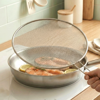 HICKIES 프라이팬 올스텐 기름튐방지 커버 생선 고기구이 튀김 덮개 33cm, 1개