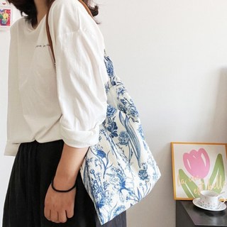 가죽스트랩백 [위드기프트] 블루플라워