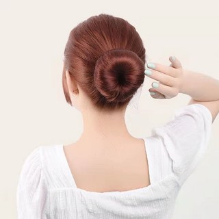 1+1 왕 똥머리 밴드 도넛링 당고 올림 머리 부분 가발