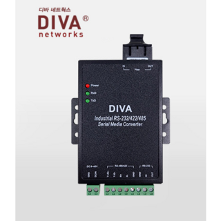 디바네트웍스 DIVA-MS-SM 시리얼통신 광컨버터 RS232 RS422 RS485 to FIber media converter, 1개