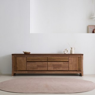 높은 원목 거실장 티비다이 tv다이 티비서랍장, 높은거실장(월넛)