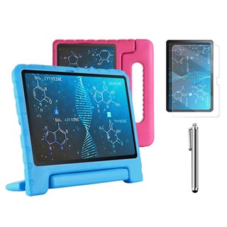 갤럭시탭어드밴스2 10.1 SM-T583 호환 에바폼 케이스+액정필름+터치펜 advanced2 웅진 북클럽 북패드 교원 빨간펜 엘리하이 케이스나라, 블루