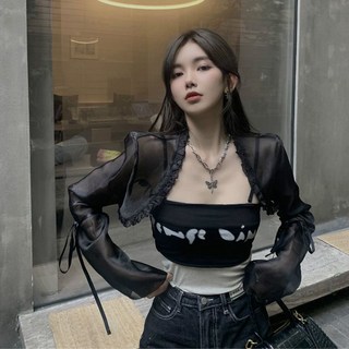 시스루한복 시스루한복 트렌드 메쉬 여성 여름 블랙 블라우스