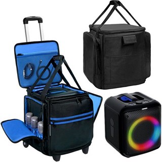 ORKELS 롤링 스피커 백팩 케리어 케이스 보스 S1 프로S1 프로+ 및 파티 박스 앙코르용 휴대용 블루투스 여행 가방 마이크 액세서리 포켓 포함 내구성 있는 패딩 DJ