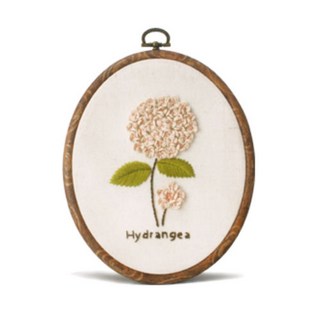 자수의 온도 프랑스자수 후프액자 플라워 패키지 6style, 1개, 수국
