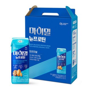 대상웰라이프 브랜드관 마이밀 마시는 뉴프로틴 오리지널 190ml (16팩) 헬스 단백질 보