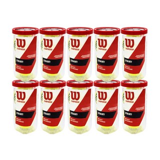 윌슨 챔피언쉽 테니스공 10캔(20개입) 시합구 캔볼, 옐로우, 10개