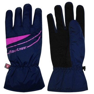 Mountneer 女 PRIMALOFT 防水觸控手套 12G08-85 丈青色 防風防水, S