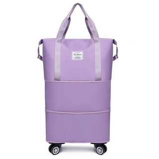 旅行必備萬向輪旅行包大容量行李包擴展多功能家居收納袋, 1個, 香芋