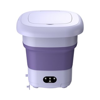 【LADUTA 拉布塔】9L折疊洗衣機 家用宿舍便攜超大容量嬰兒洗衣機全自動洗脫一體, 紫色, MSBABY折疊洗衣機9L