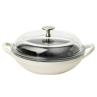 제이비홈 바움 무쇠 냄비 양수냄비, 1개, 꼬마웍, 20cm