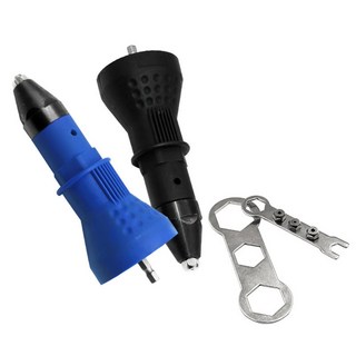 전동 리벳 어댑터 세트 - 전동드릴 전용 리벳건 변환툴 - 4종 노즐 포함 다용도 리벳작업용, 1개