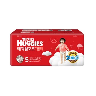 New 하기스 매직컴포트 팬티형 기저귀 5단계 특대형 남여공용 42p X 1팩 / 2024년형, 42매