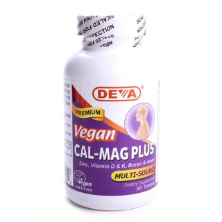 Deva Vegan優質鈣鎂Plus補充錠, 90顆, 1罐
