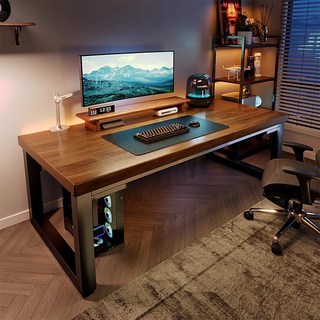 1인용책상 다용도 컴퓨터책상 게이밍 사무용책상, Oak color