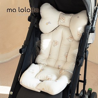 마롤로뜨 유모차 라이너 면 모달 신생아 카시트 쿠션 통통 양면 쿨시트, 1개, 양양이_유모차 라이너