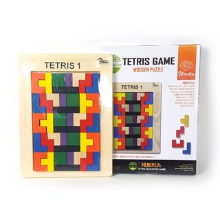 1인용 원목 테트리스 유아 집중력 교구 집에서하는교구 어린이날선물, 1개