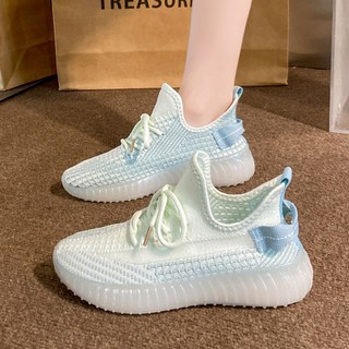 新款椰子鞋女春夏透氣休閒運動鞋輕便百搭學生跑步女鞋