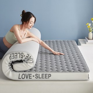 BYOU 고탄성 목편한 천연 라텍스 메모리폼 매트리스 9cm, 그레이