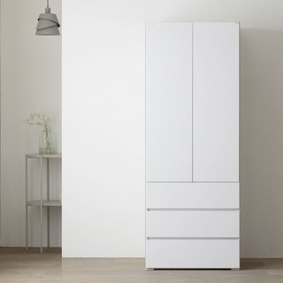 스칸디무드 커스트 터치 원룸 미니 3단서랍 600 옷장, 화이트