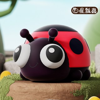 昆蟲爆眼捏捏樂盲盒 發洩玩具 洩壓玩具 解壓玩具 萌寵造型 辦公小物, 1個, 七星瓢蟲-【昆蟲爆眼四種規格隨機發貨】