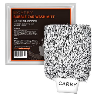 MURO 無路 Carbuy 泡泡洗車手套, 1個, 黑色 + 白色
